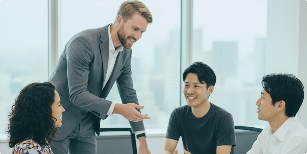 社内会議の様子